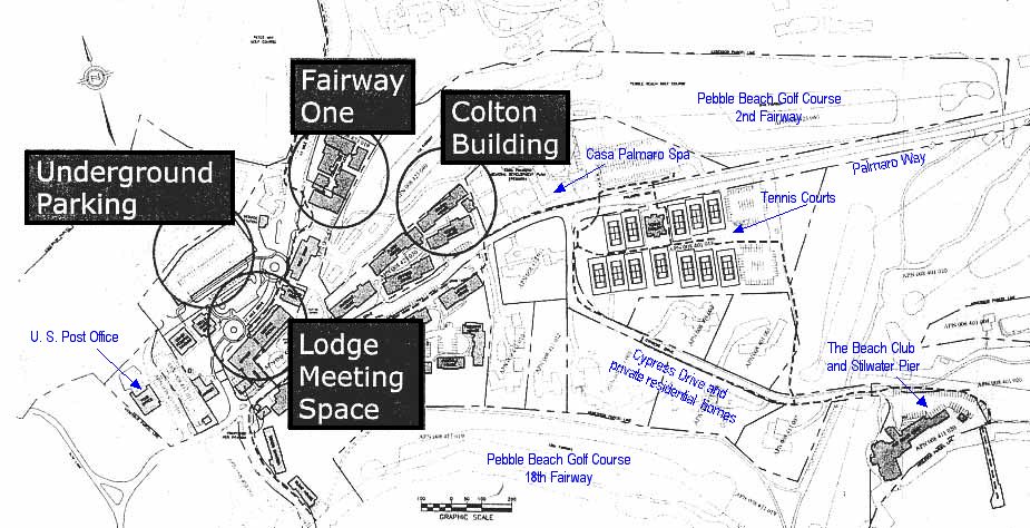 Plot plans of changes and additions  proposed for the Lodge at Pebble Beach